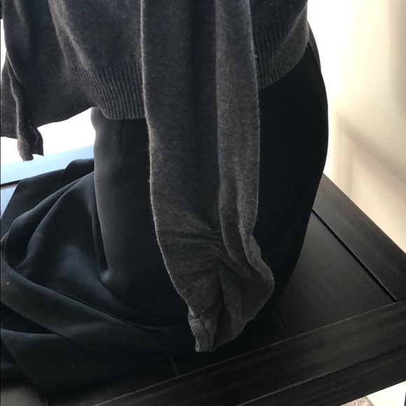 inc grey ruffled cardigan - Picture 3 of 6